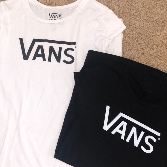 vans shirts black and white
